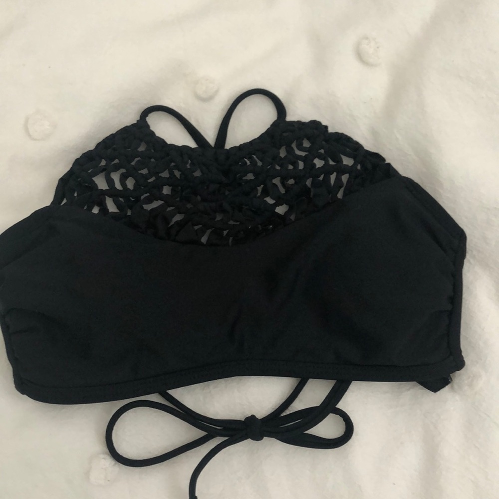 girls high neck swim top